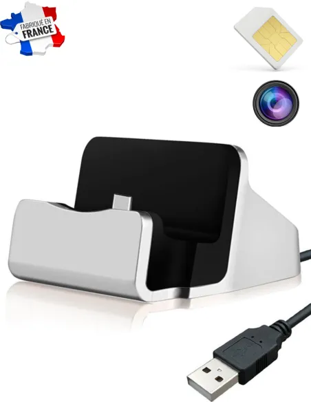 Dock telephone et chargeur type c micro GSM/camera