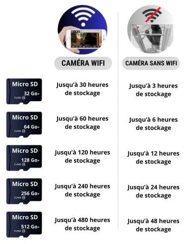 Carte mémoire Micro SD - stockage 128 Go