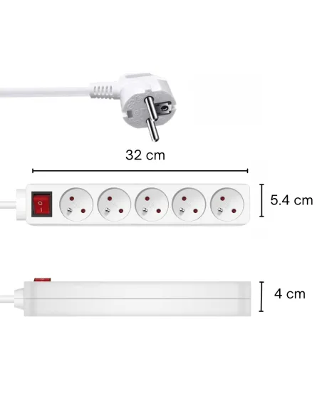 Multiprise 5 Prises Wifi avec Enregistreur Vocal Espion 32 Go