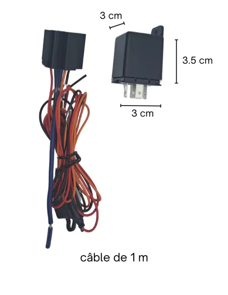 Traceur GPS dissimulé dans un relai - Position GPS précise - 10/40V