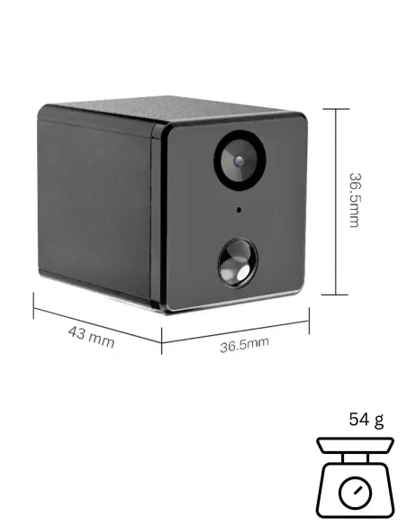 Mini caméra wifi - Full HD - Grand angle - Vision nocturne