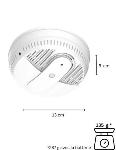 Détecteur de fumée camera espion indétectable - Full HD - Camera wifi