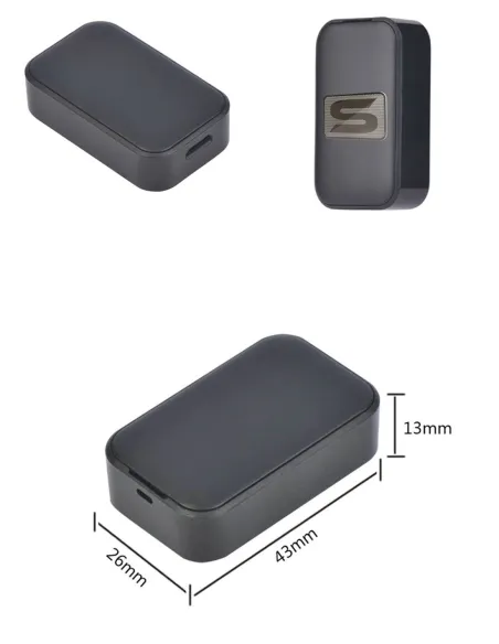 Micro GSM/GPS espion detection de son et mouvement - dimensions