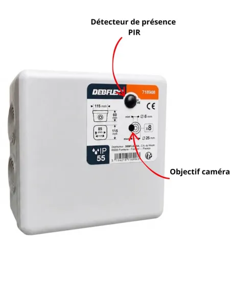 Caméra espion Wifi - boite de dérivation - Vision à distance