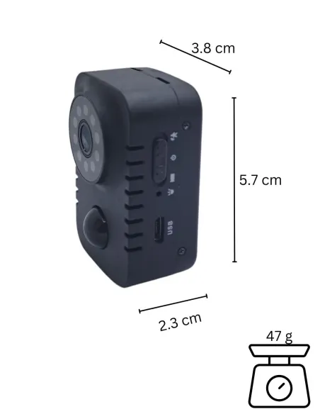 Mini caméra wifi - Full HD - Grand angle - Vision nocturne