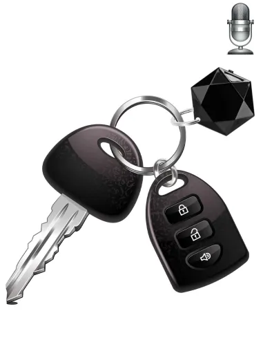 pendentif enregistreur vocal espion - accroche a des cles