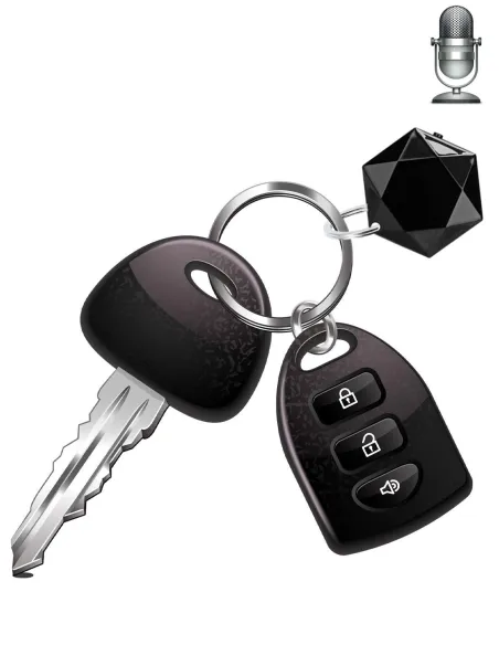 pendentif enregistreur vocal espion - accroche a des cles