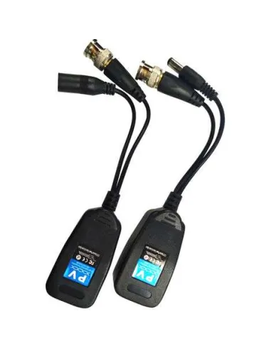 Couple de recepteur/transmetteur RJ45 BNC et alimentation