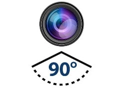 Champ de vision de 90°