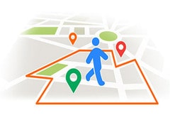 Géo-clôtures zones délimitables